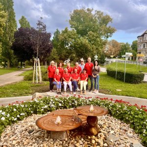 Bank am Springbrunnen